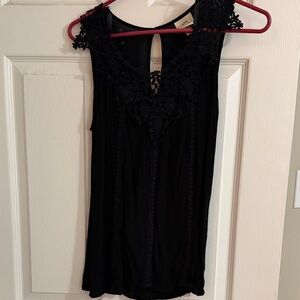 Knox Rose Black Lace Detail Blouse